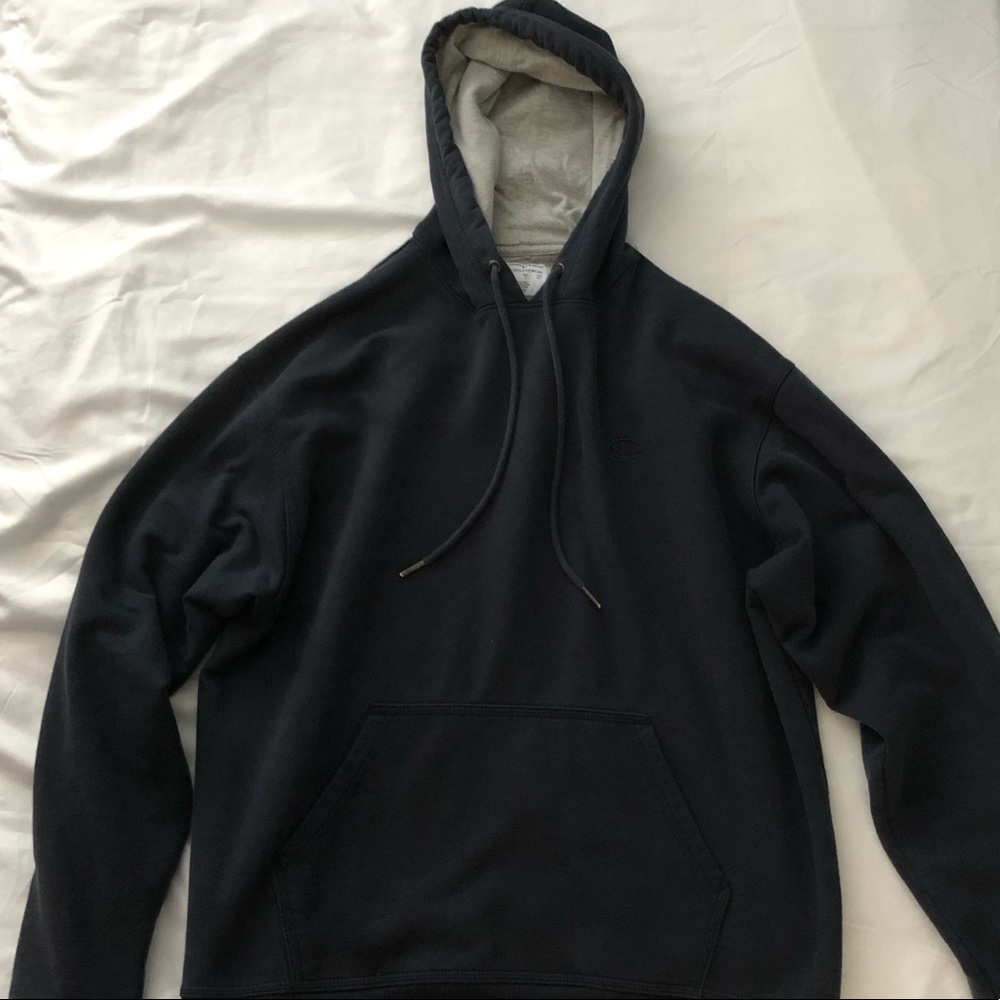 Large Navy Blue Champion Hoodie